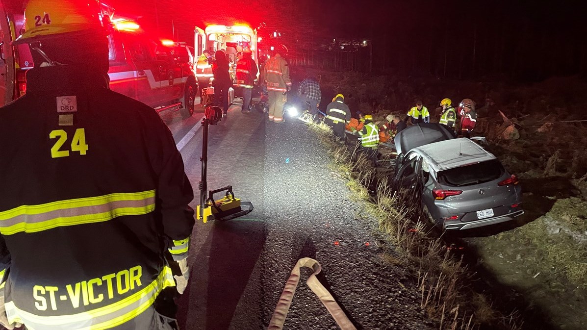 Sortie de route à Saint-Victor