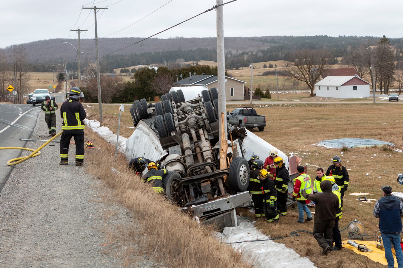 Accident à Saint-Frédéric: le camionneur est décédé