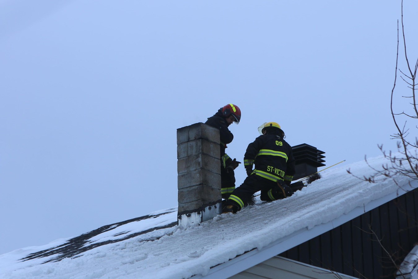 Plusieurs feux de cheminée aujourd'hui