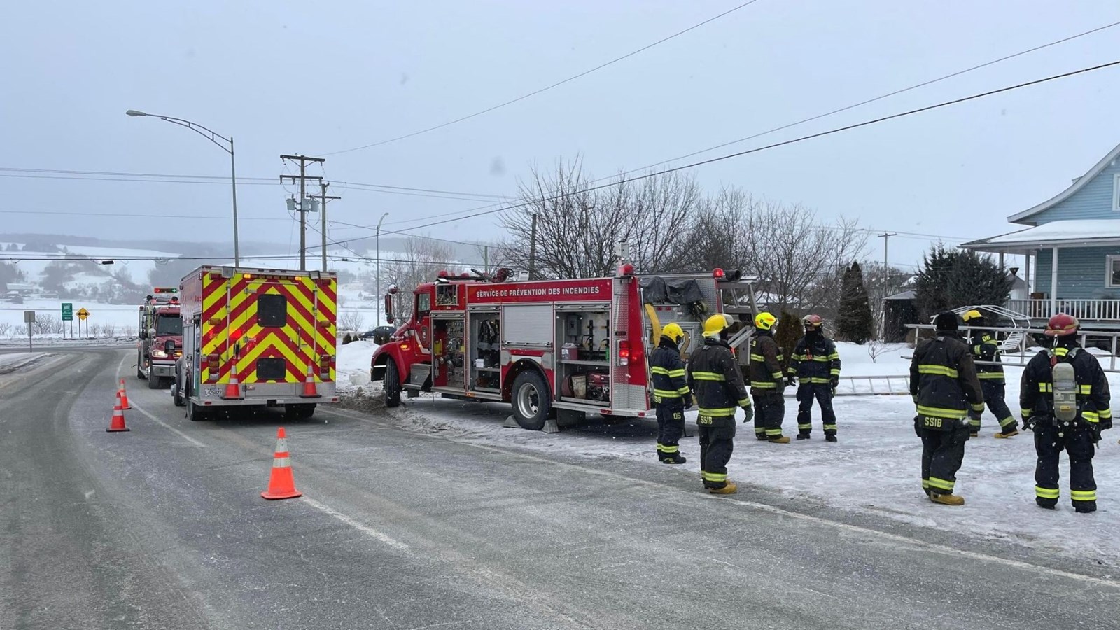 Feu de cheminée à Beauceville