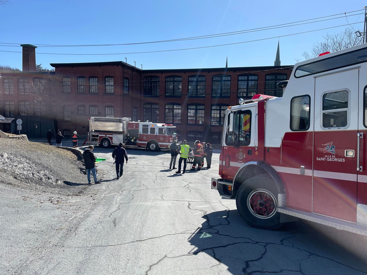Panne de courant en raison d'un feu chez Tapis Venture