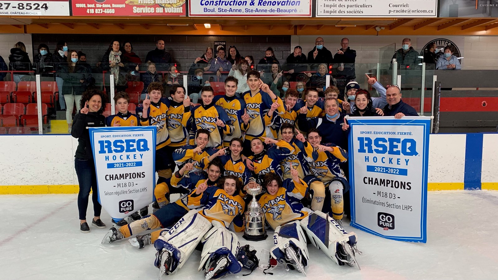 Les Lynx M18 D3 sont champions RSEQ