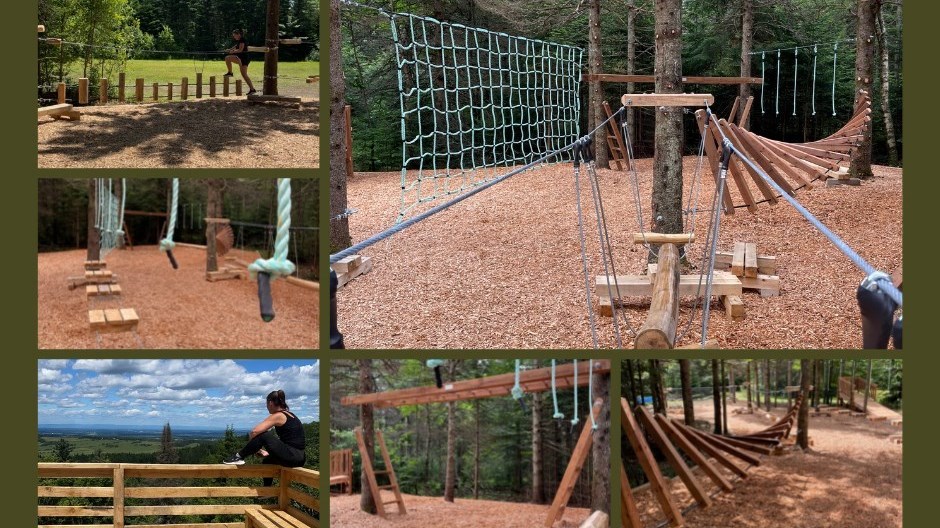 Un parcours d'hébertisme au Mont Cosmos