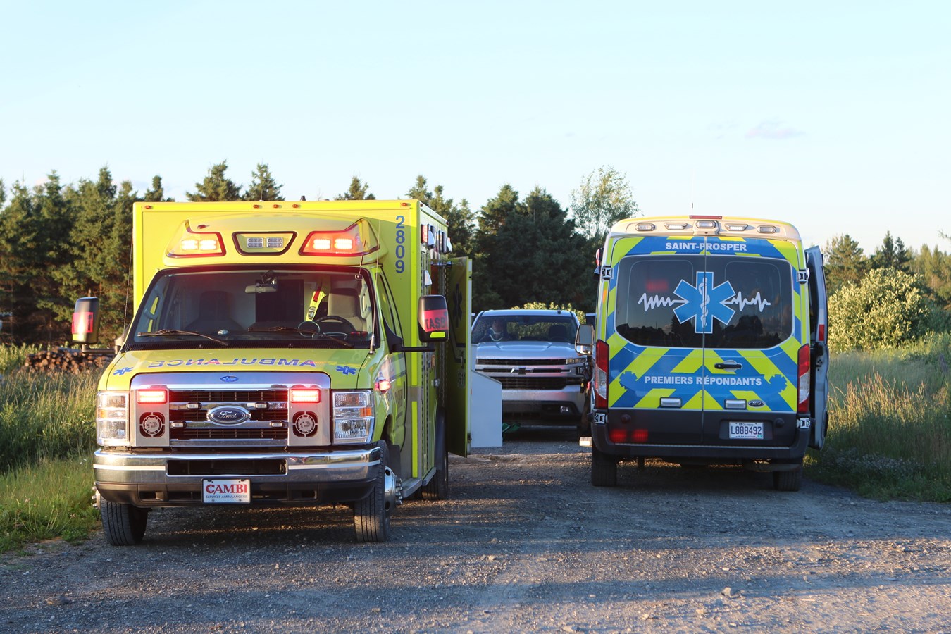 Accident de véhicule tout-terrain à Saint-Prosper