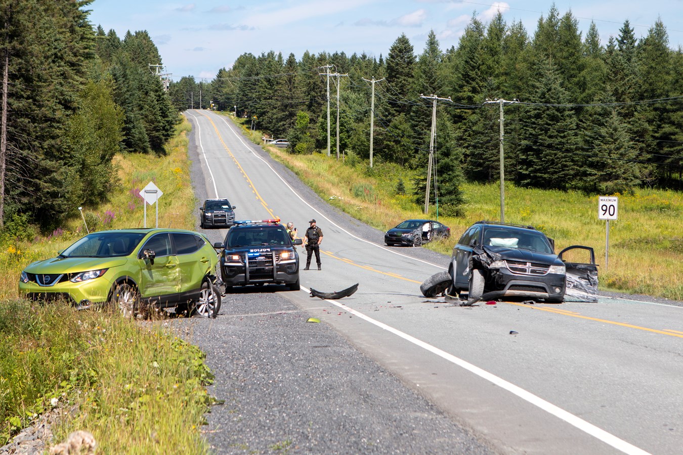 Accident à Saint-Georges: cinq personnes blessées