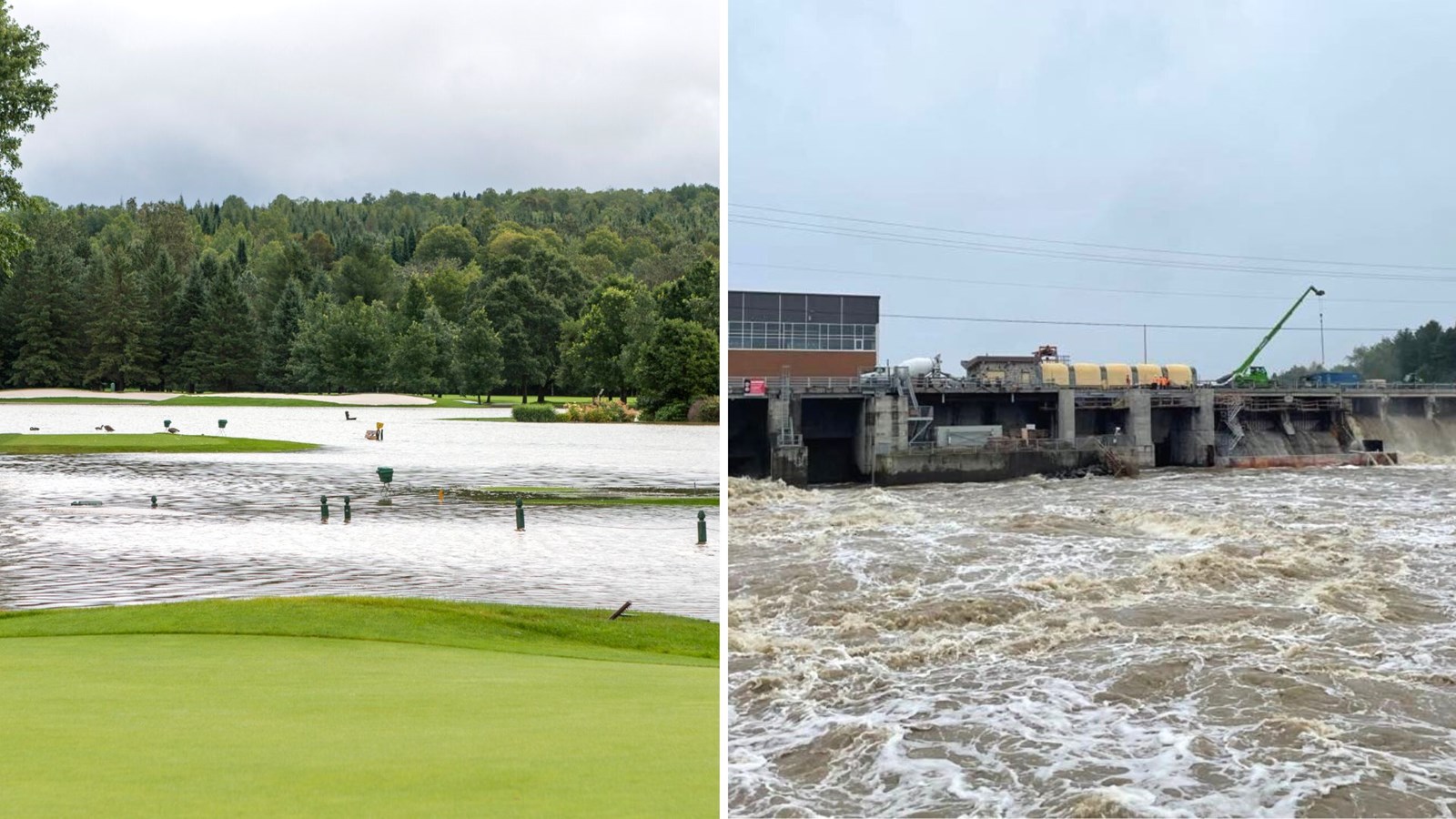 Le Club de Golf Saint-Georges sous la flotte et suspension des travaux au barrage Sartigan