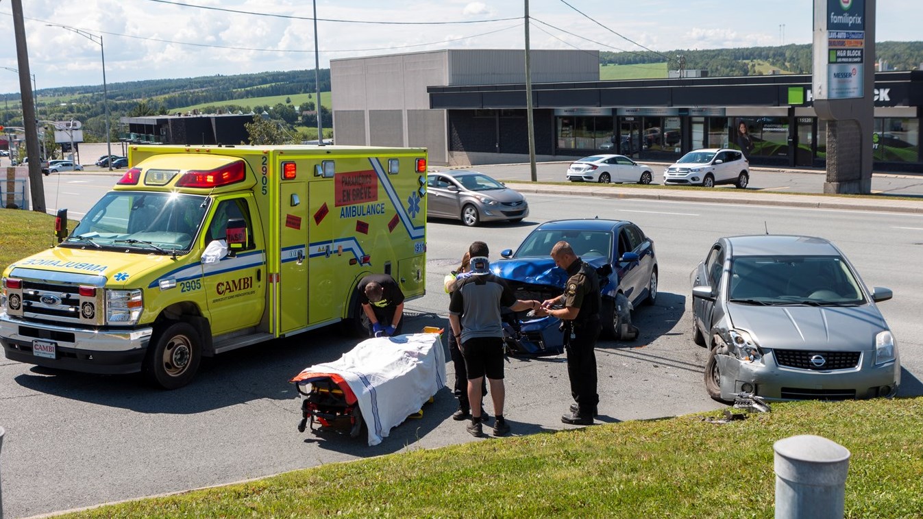Collision sur le boulevard Lacroix à Saint-Georges
