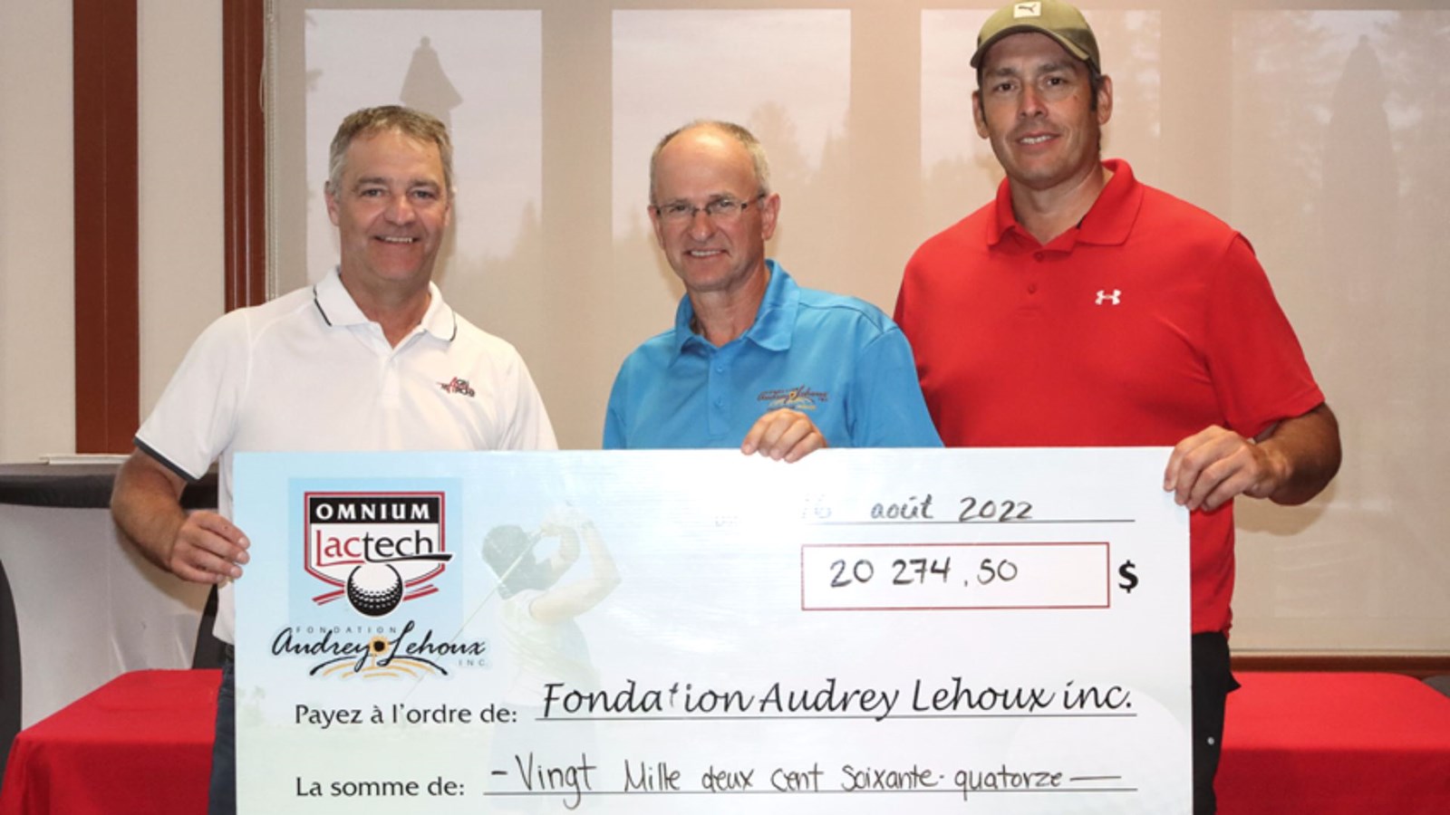 Plus de 20 000 $ amassés pour la Fondation Audrey-Lehoux