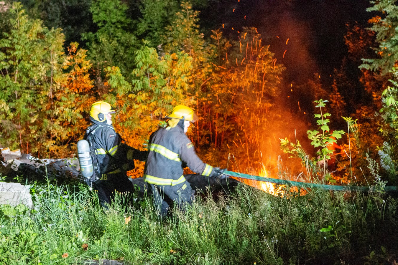 Un feu à ciel ouvert illégal à Beauceville