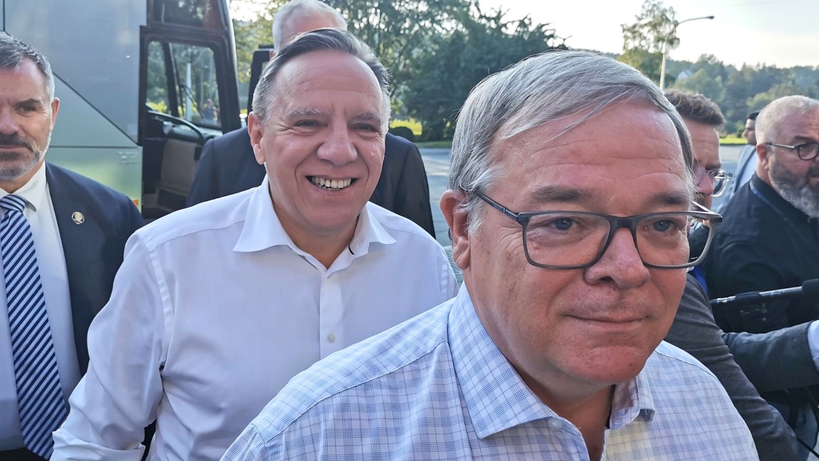 Campagne électorale: François Legault s'arrête en Beauce