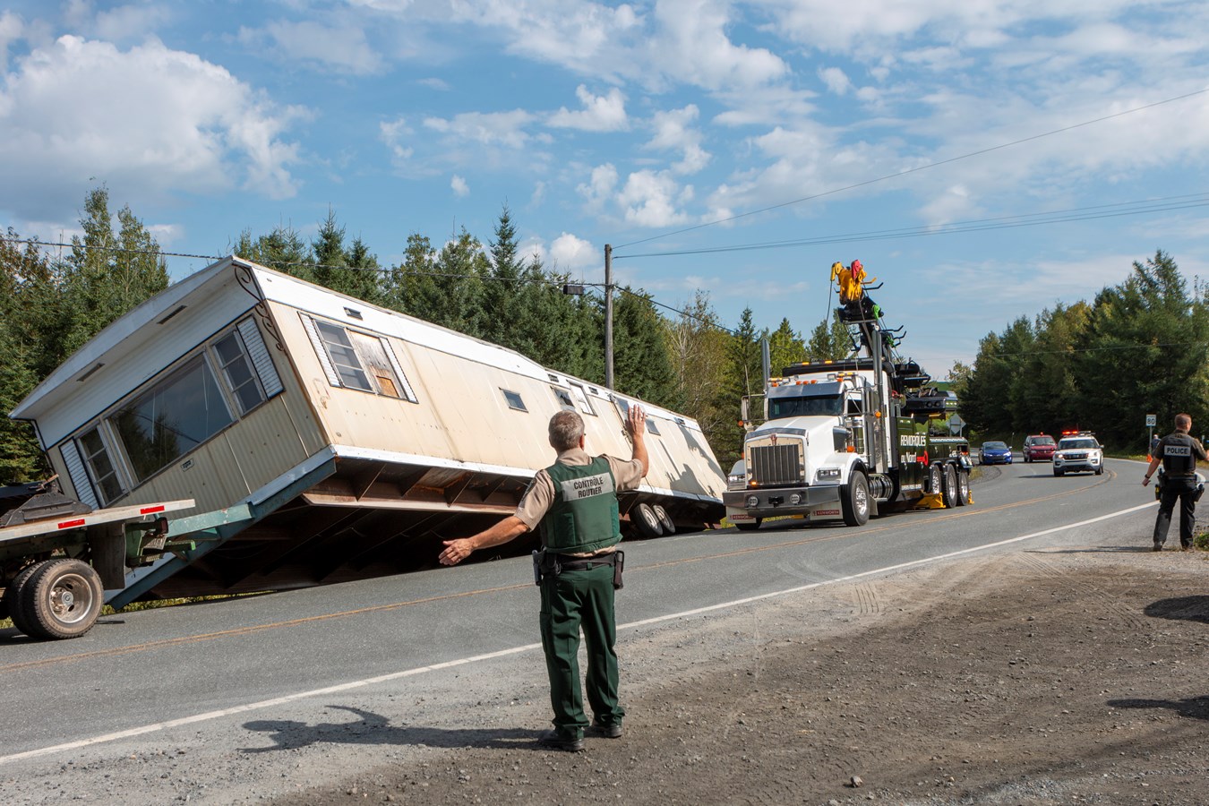 Sortie de route sur l'avenue Lambert à Beauceville