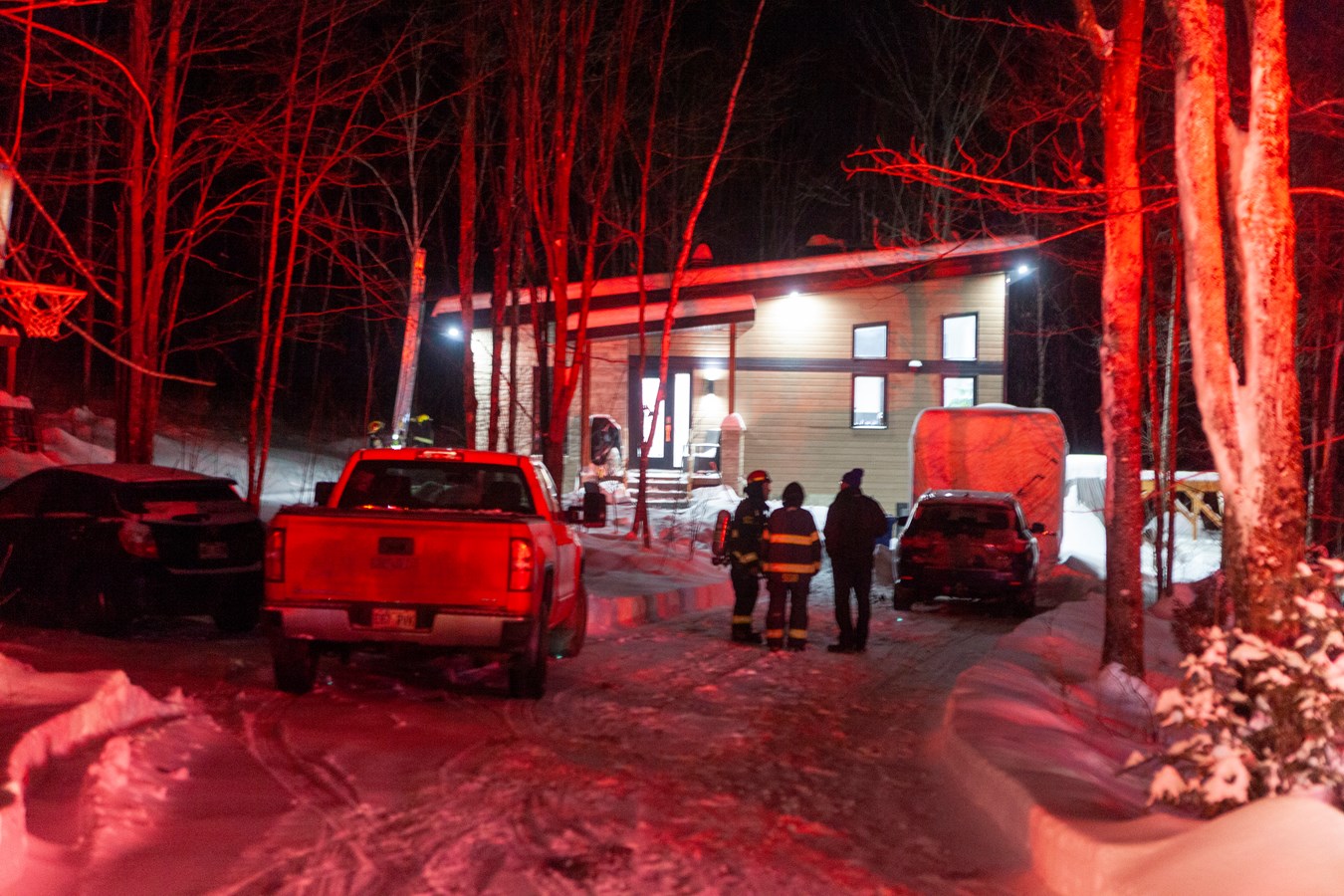 Feu de cheminée à Saint-Alfred