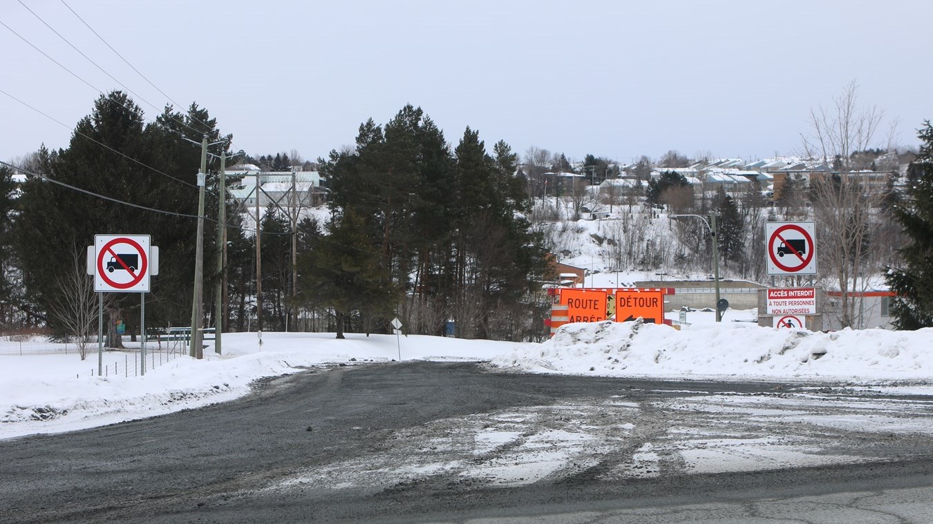Fermeture temporaire de la voie de circulation du barrage Sartigan