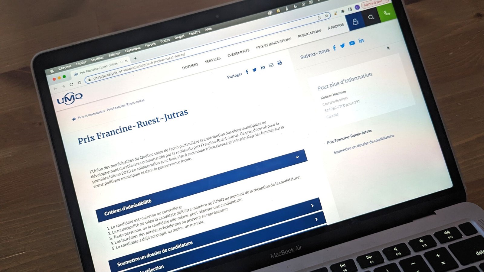 L’appel de candidatures du Prix Francine-Ruest-Jutras est lancé