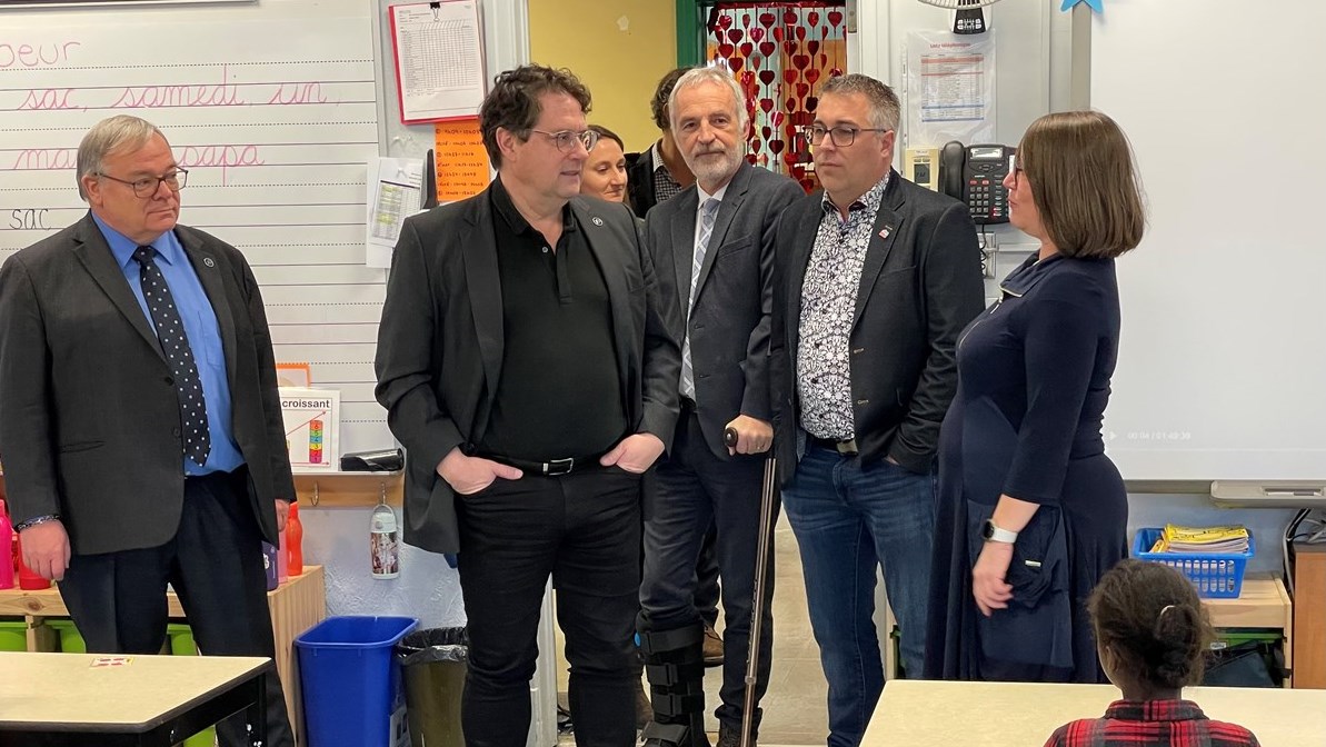 Bernard Drainville était en visite dans Beauce-Nord