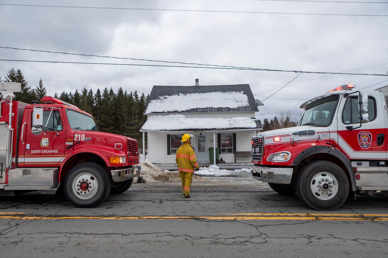Feu de cheminée à Saint-Zacharie