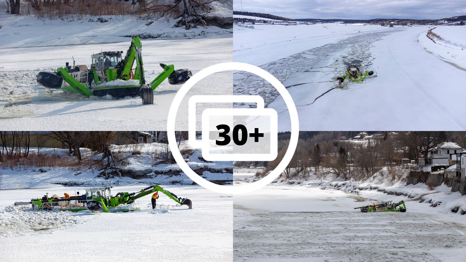 Beauceville: la pelle amphibie a parcouru 8,2 km