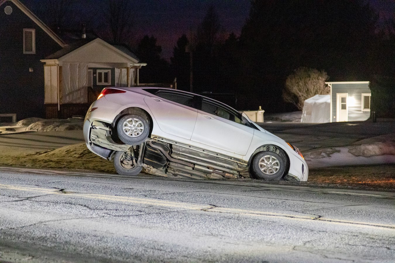 Deux accidents sont survenus simultanément sur la 127e rue à Saint-Georges