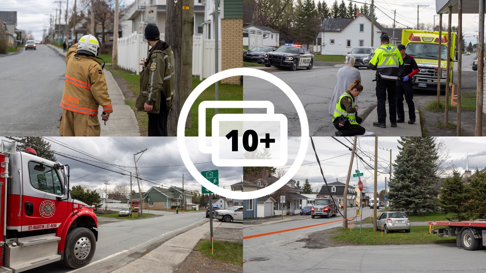 Un véhicule entre en collision avec un poteau électrique à Saint-Martin