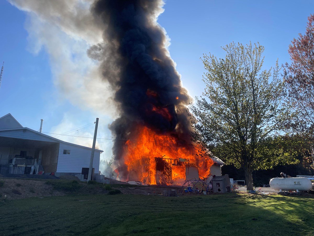 Incendie en cours à Saint-Alfred