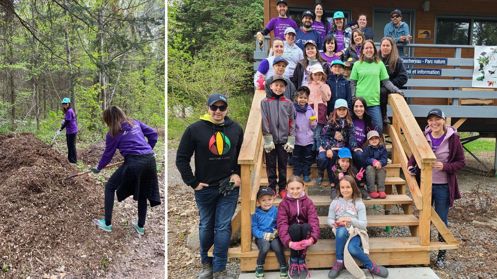 Un beau nettoyage du parc du Domaine Taschereau