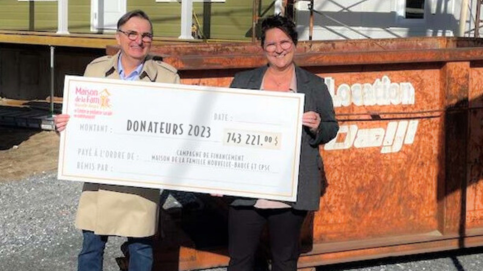 Plus de 700 000 $ de dons pour la Maison de la Famille
