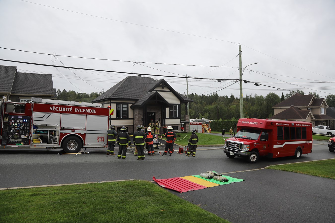 Intervention des pompiers de Saint-Georges sur la 129e rue
