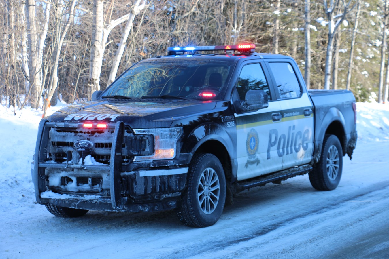 Route 271 : un camion fait une sortie de route