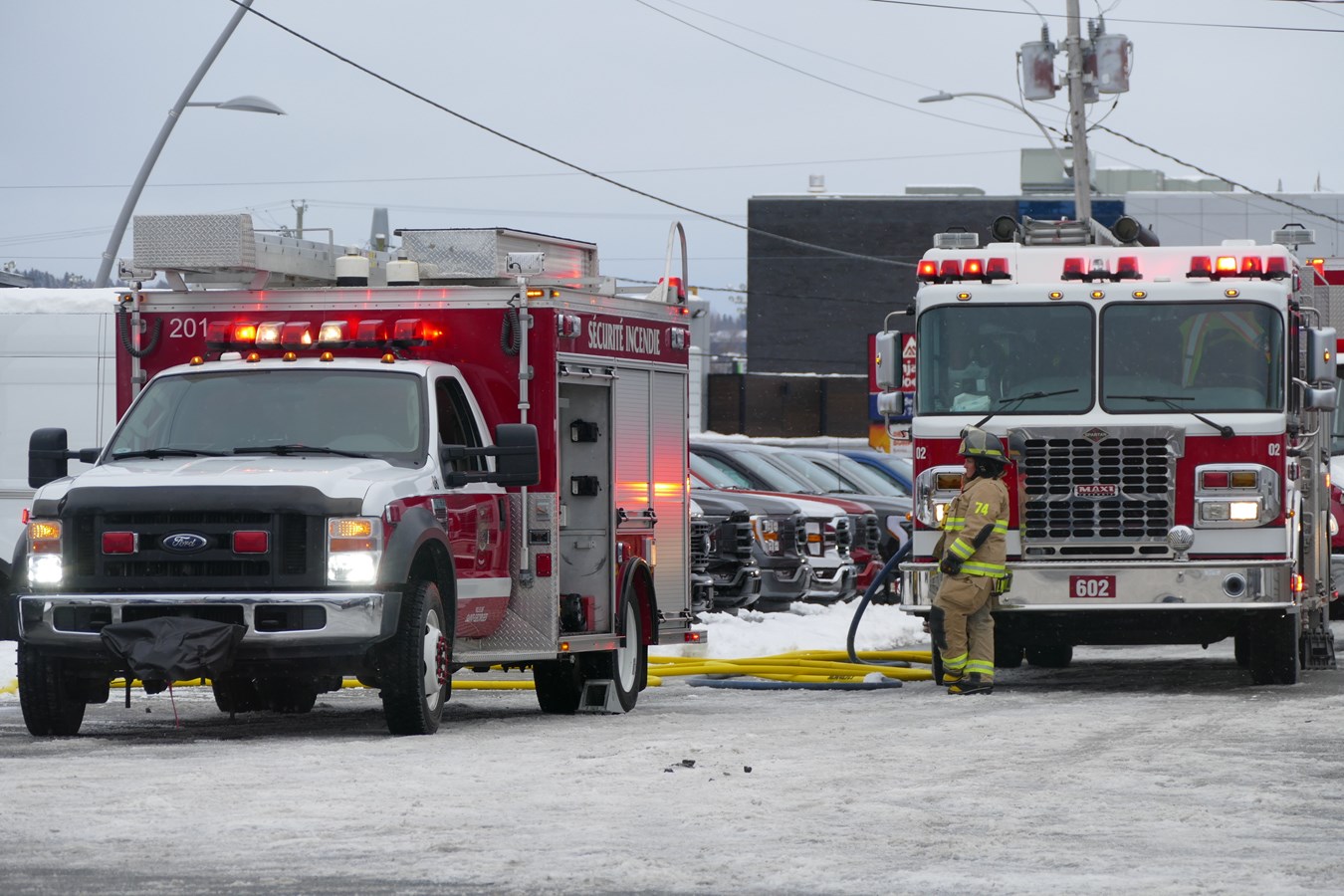 Feu de véhicule à Saint-Georges