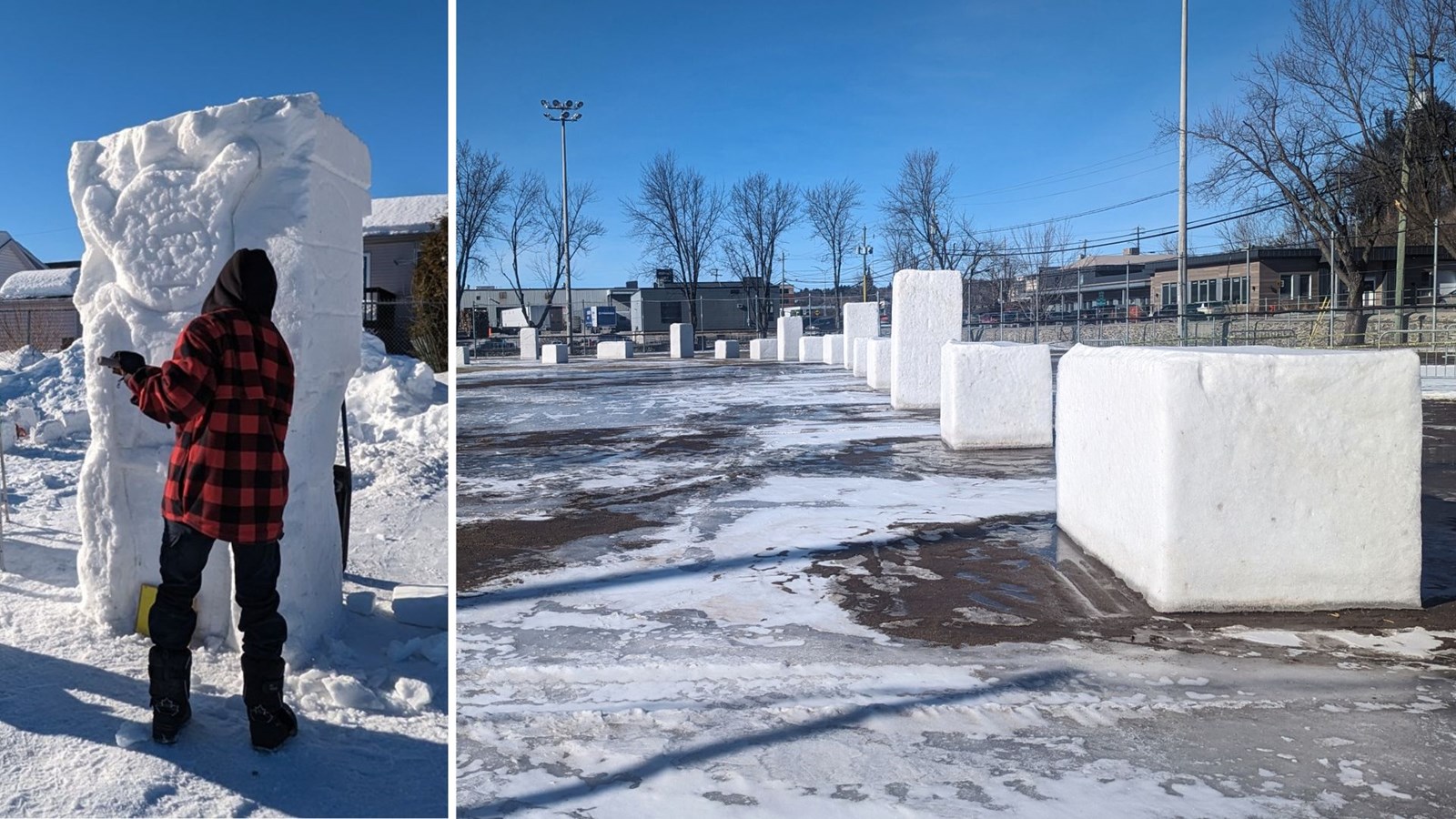 Sculptures sur neige: le concours commence aujourd'hui