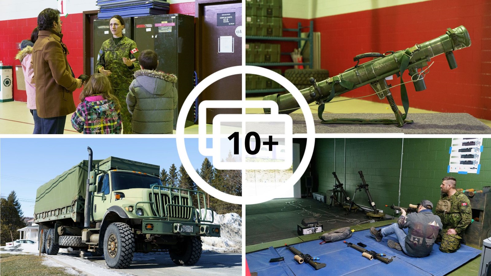 Les citoyens en visite au manège militaire de Beauceville 