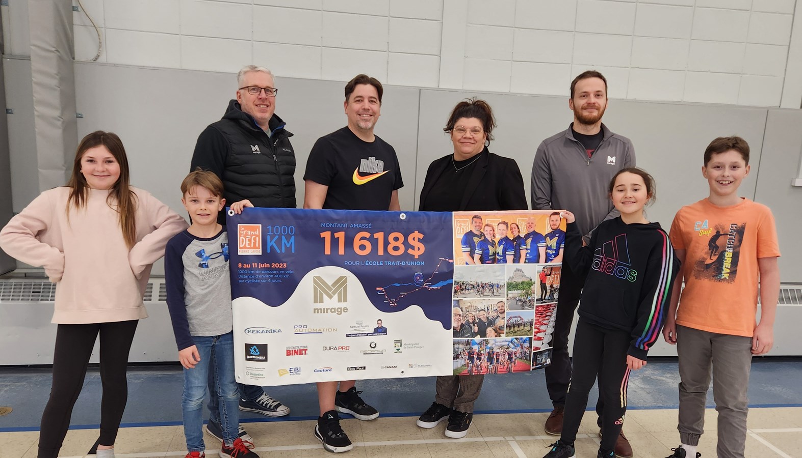 Mirage parraine l’école du Trait-d’Union au Grand défi Pierre Lavoie