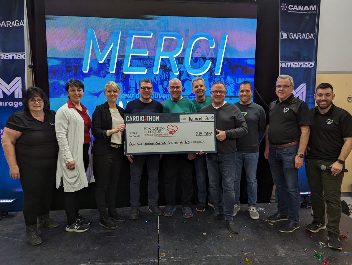 Cardiothon: près de 250 000$ amassés pour la Fondation du cœur Beauce-Etchemin