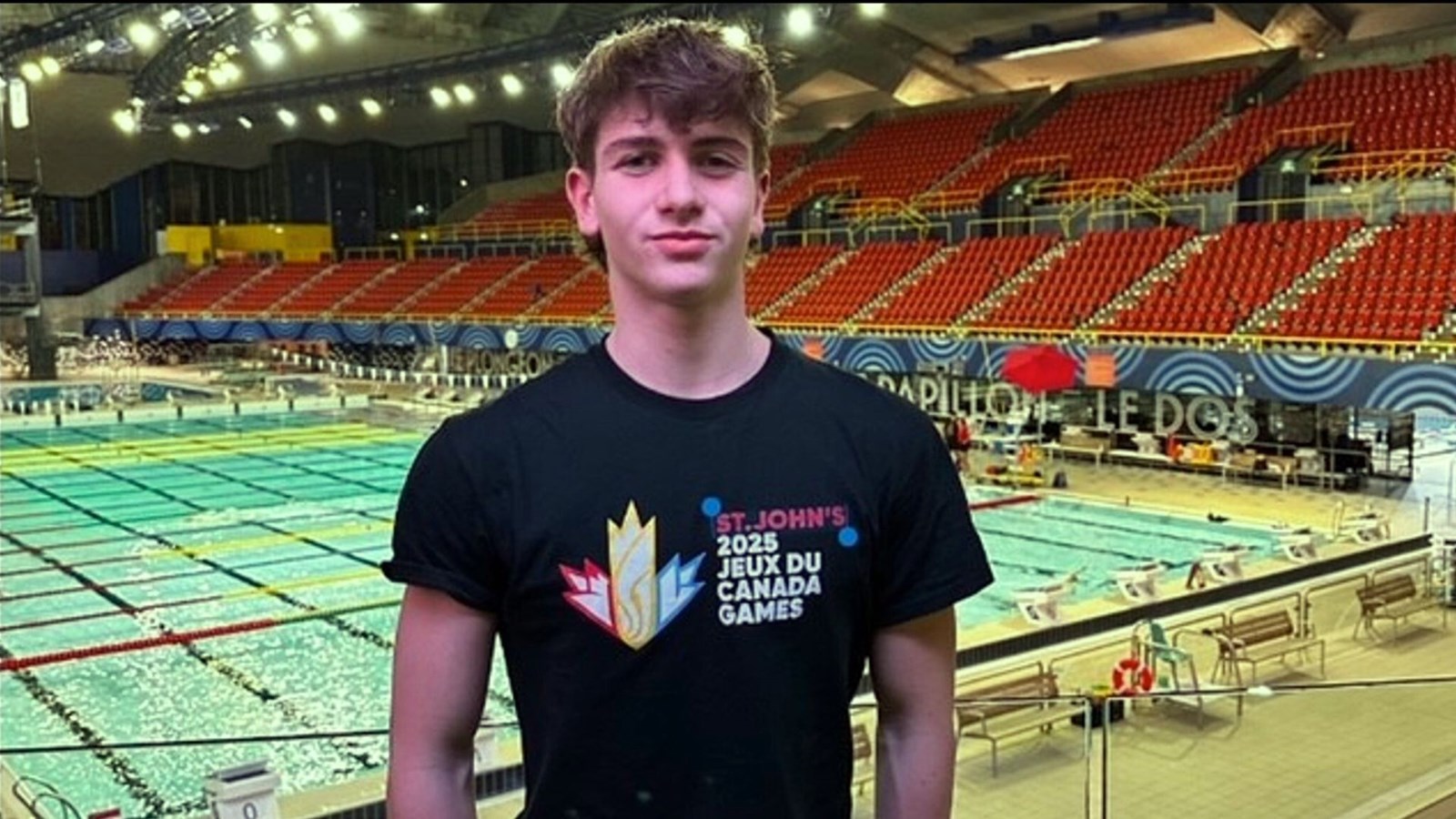 Le nageur Émile Bergeron aux Championnats canadiens de l'Est 