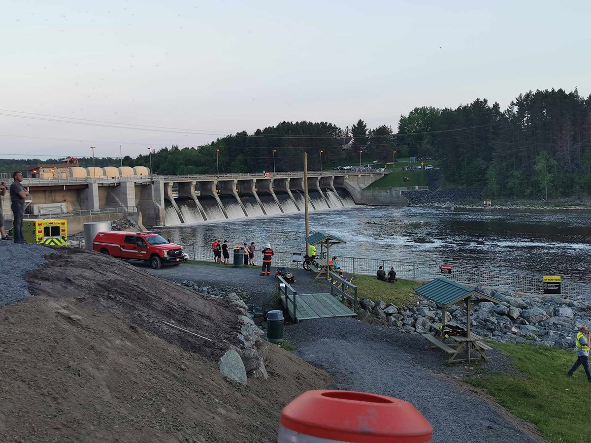 Saint-Georges : opération de sauvetage sur le barrage Sartigan