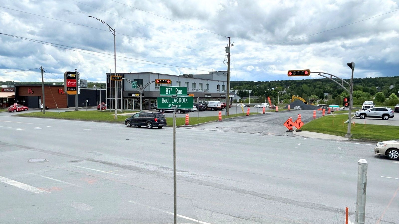 Saint-Georges: travaux à l’intersection du boulevard Lacroix et de la 87e Rue 