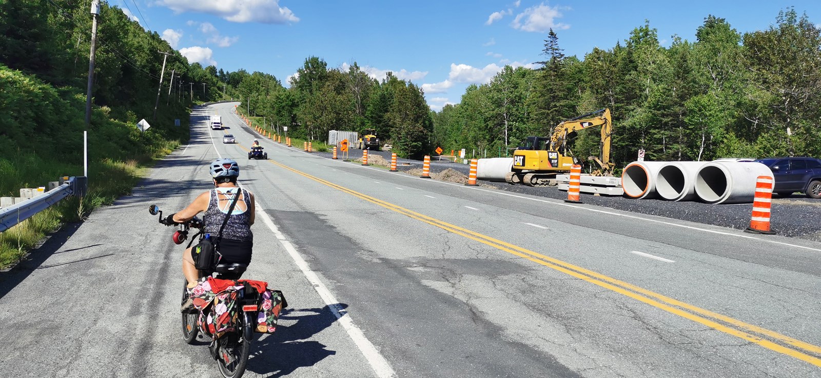 Début des travaux de la traverse de la piste cyclable