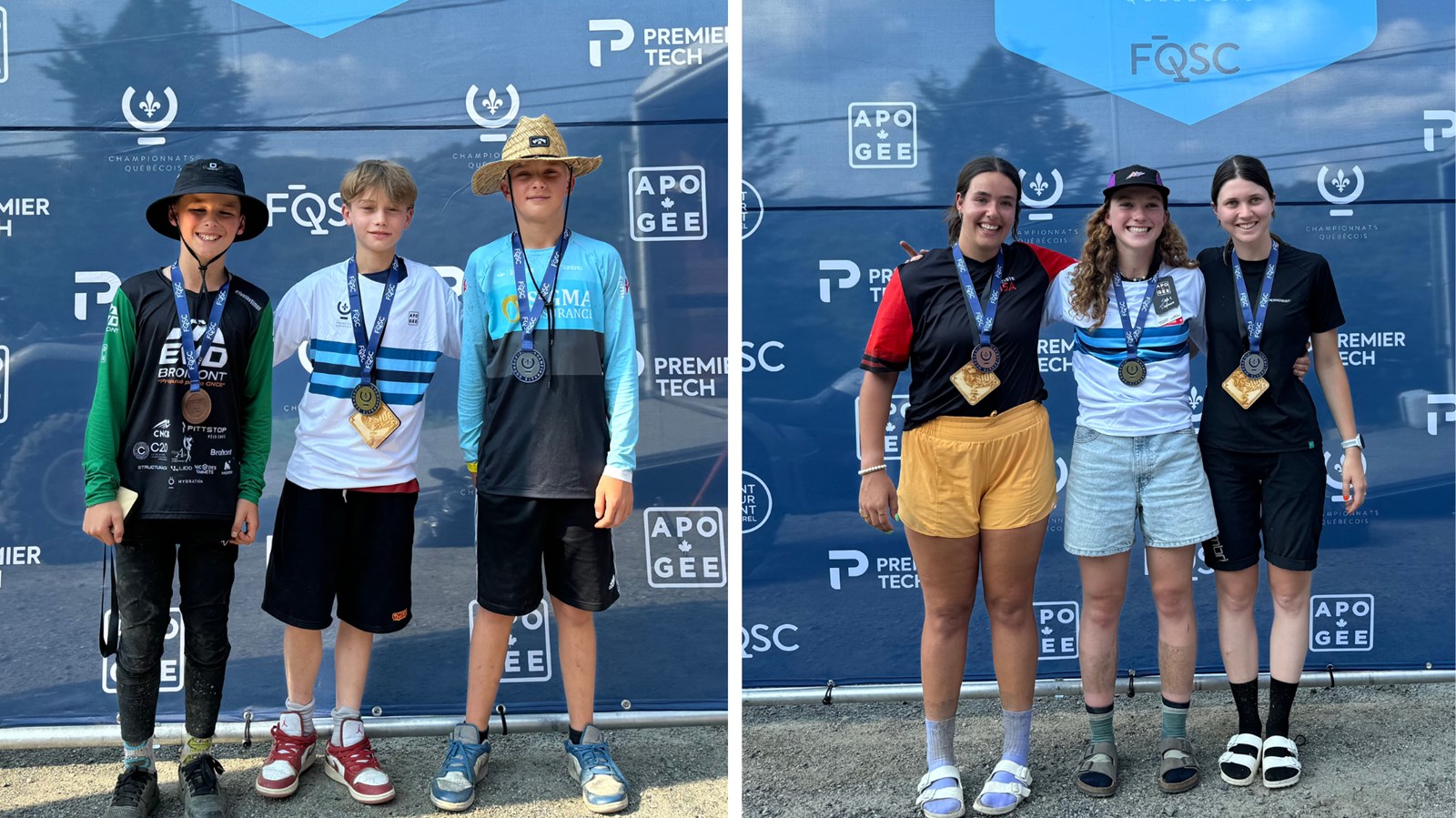 Championnats québécois d'enduro : deux jeunes athlètes beaucerons décrochent un podium