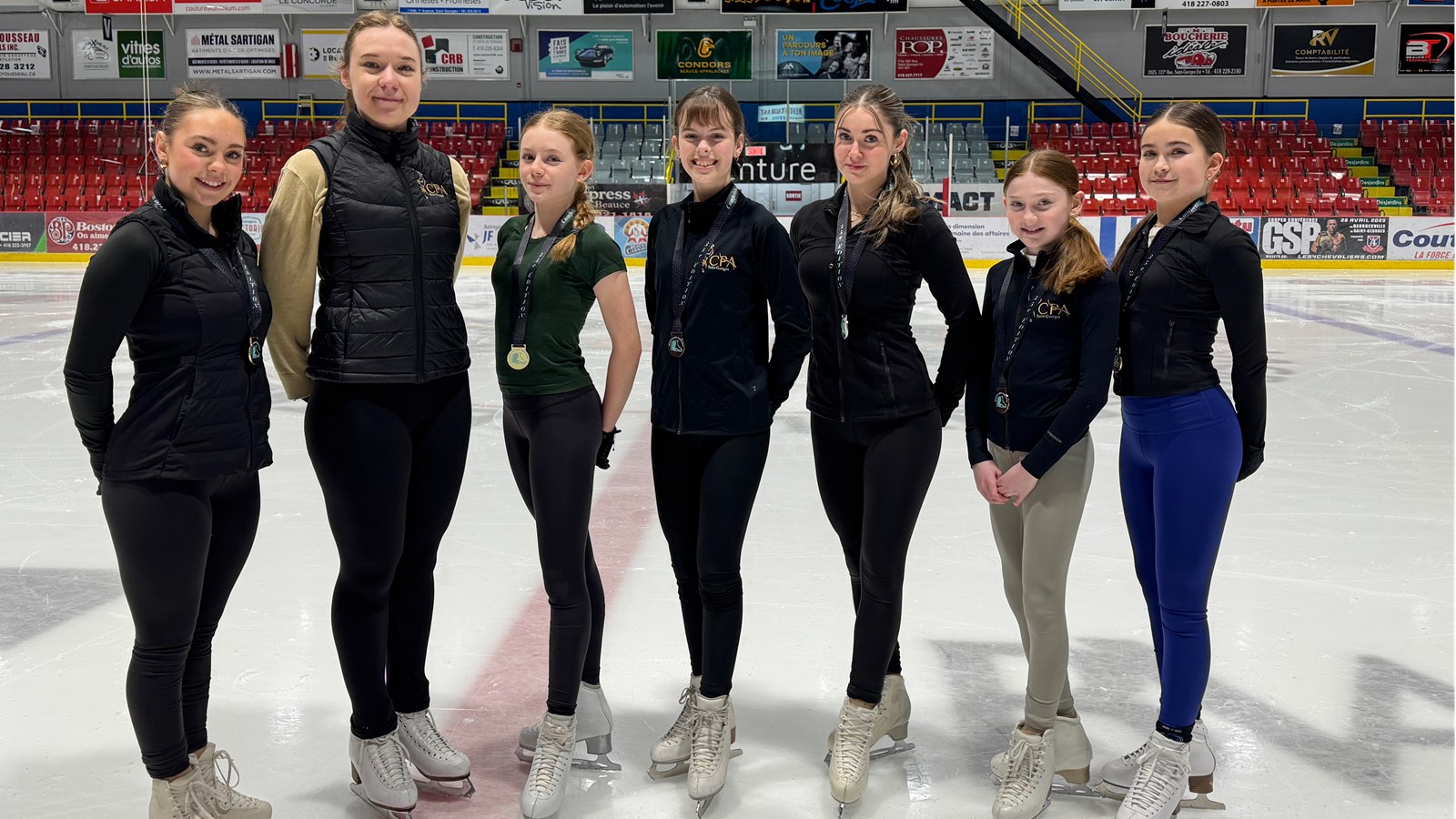 Sept patineuses de Saint-Georges médaillées