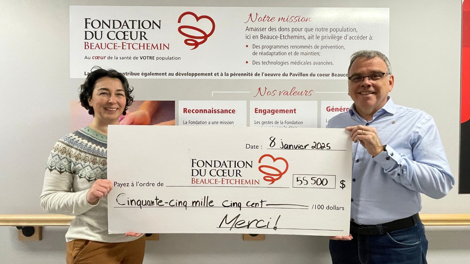 Campagne postale de la Fondation du cœur: une récolte de 55 500 $