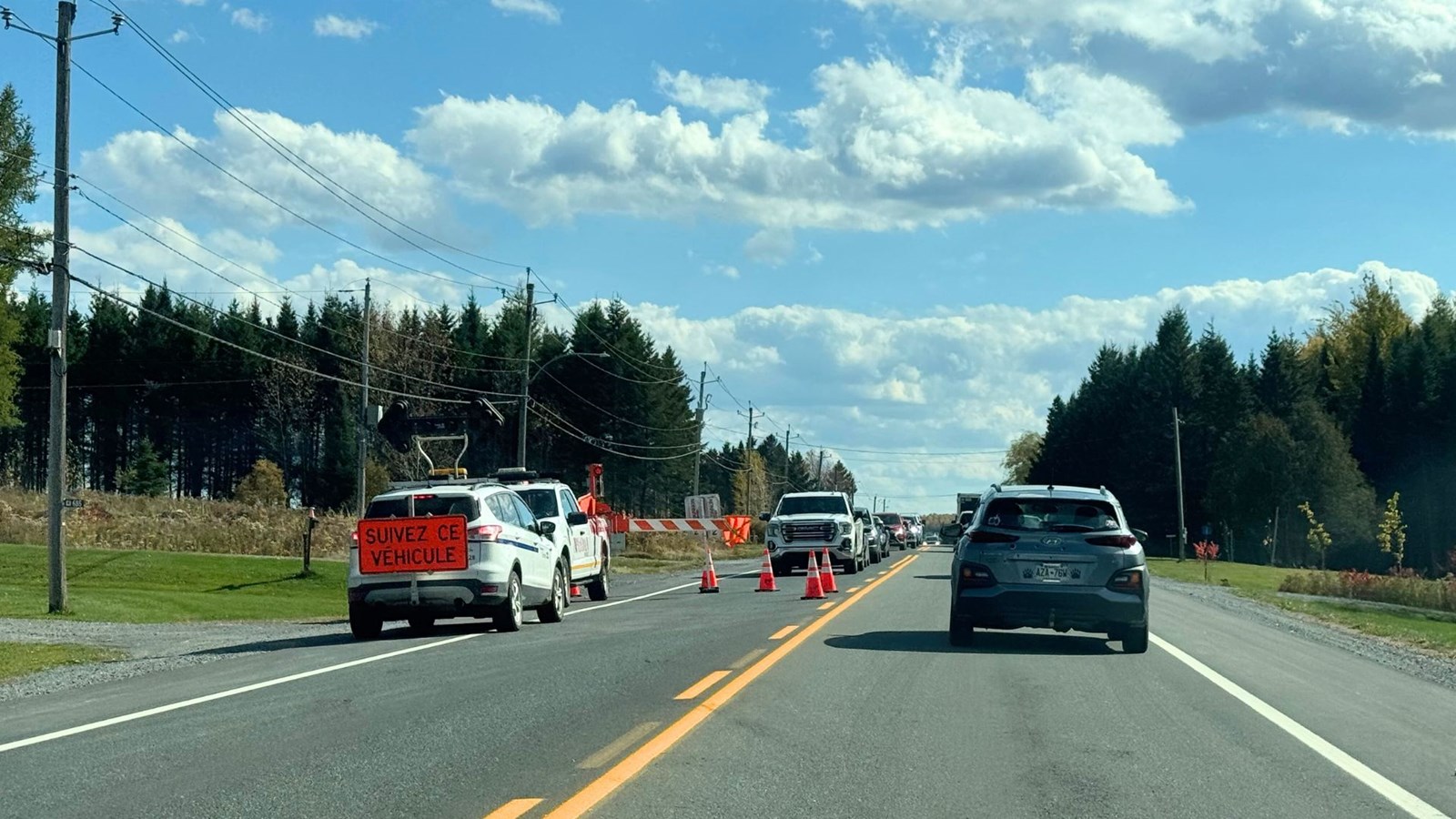 Circulation lourde sur la route 173