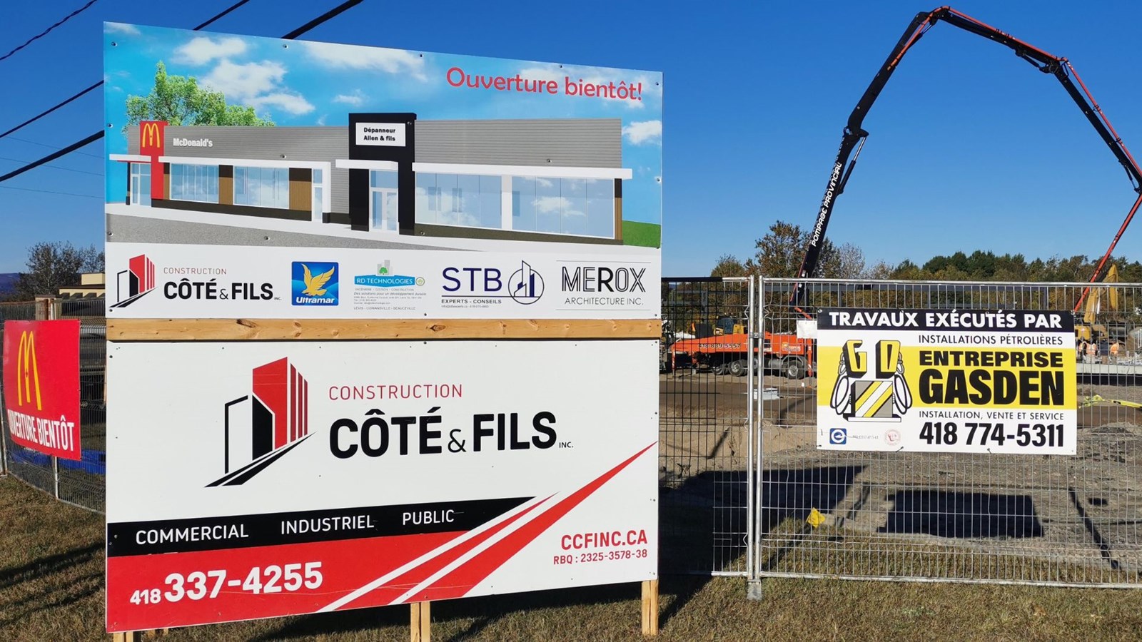 Construction d'un McDonald's à Saint-Joseph: les travaux progressent