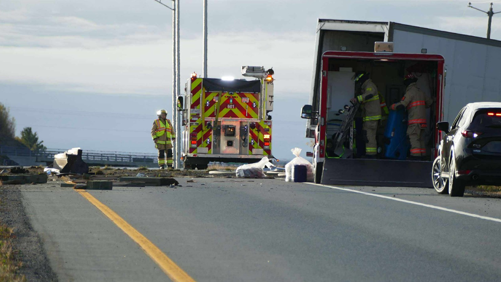 Un camion fait une sortie de route à Notre-Dame-des-Pins
