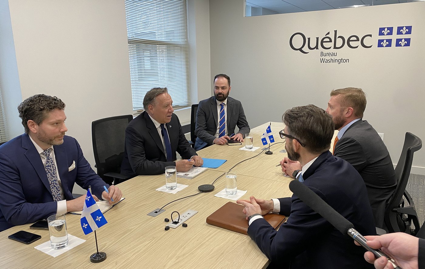 Tarifs: le premier ministre Legault fait pression à Washington avec ses homologues