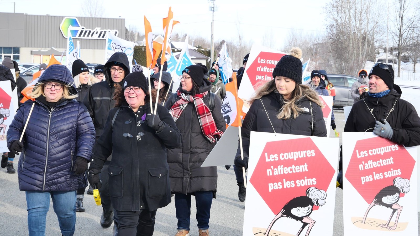 Manif des quatre syndicats du CISSS de Chaudière-Appalaches