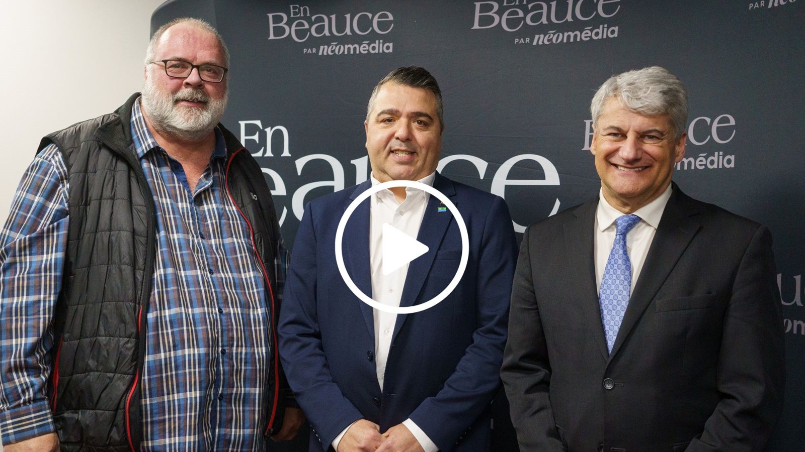 Jason Groleau et Gérard Deltell de passage chez EnBeauce.com