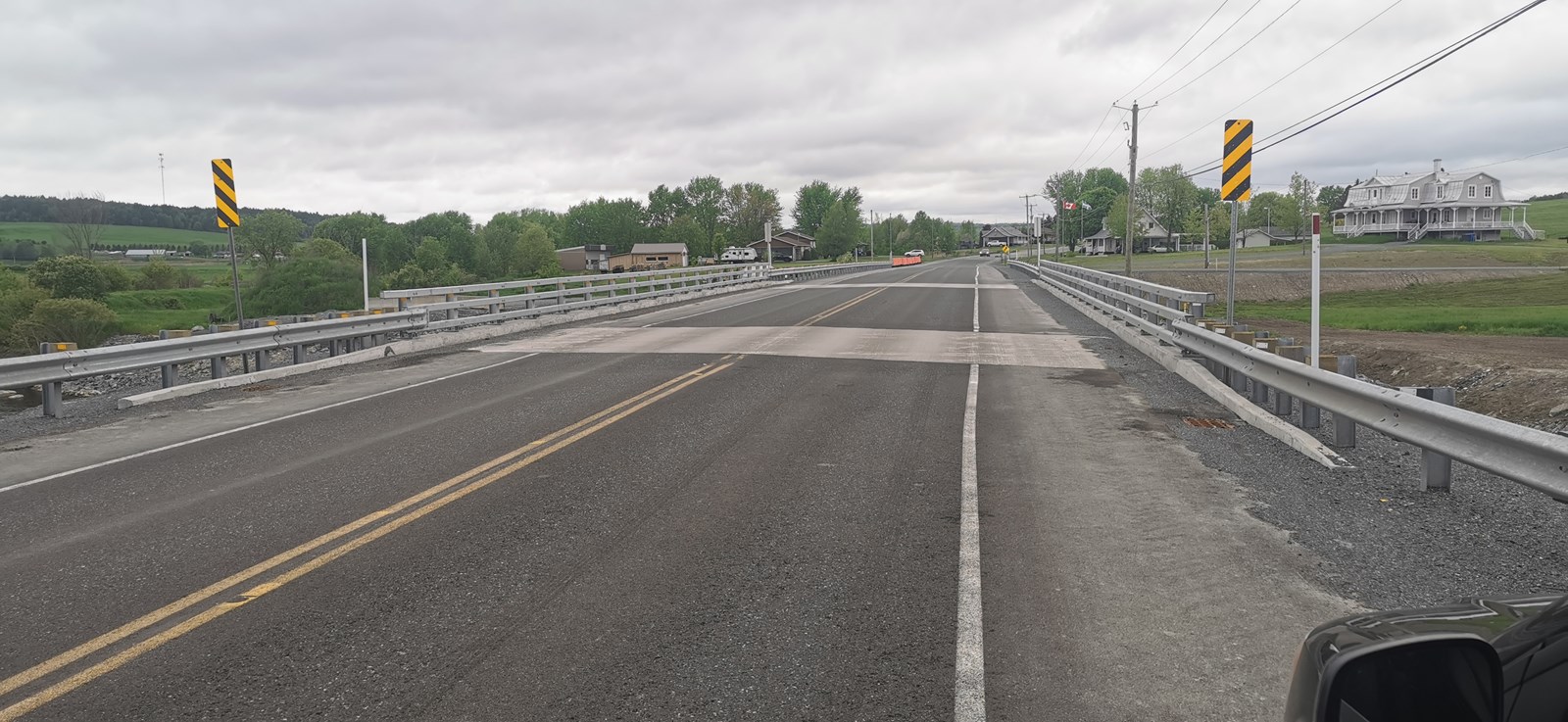 Fermeture du pont de la rivière des Plante