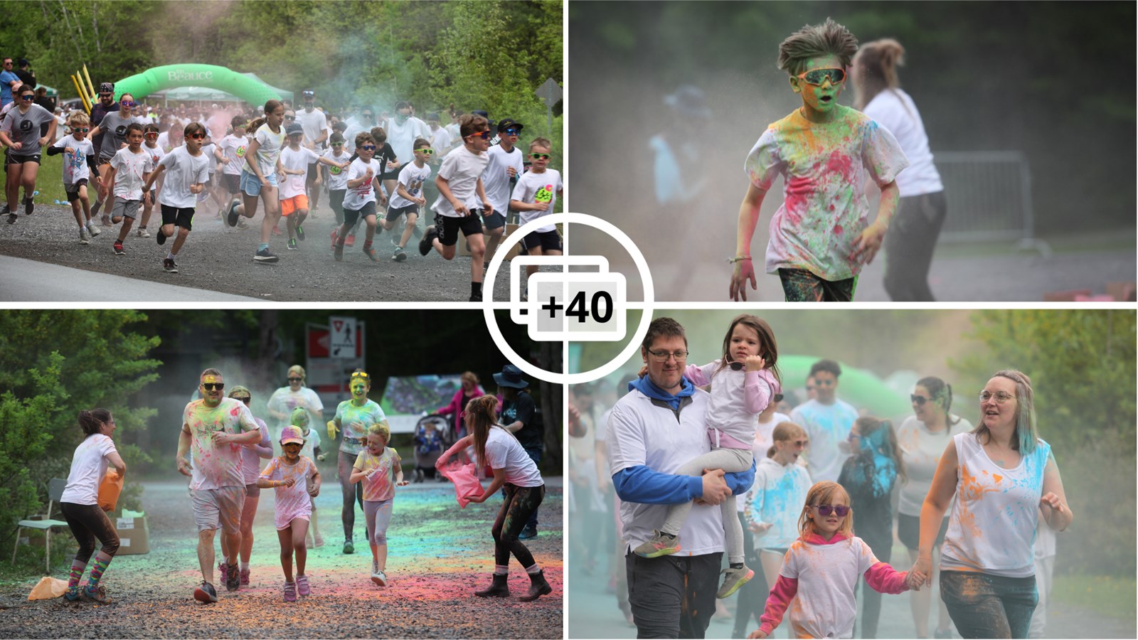 La Course colorée attire des centaines de participants au Parc des Sept-Chutes