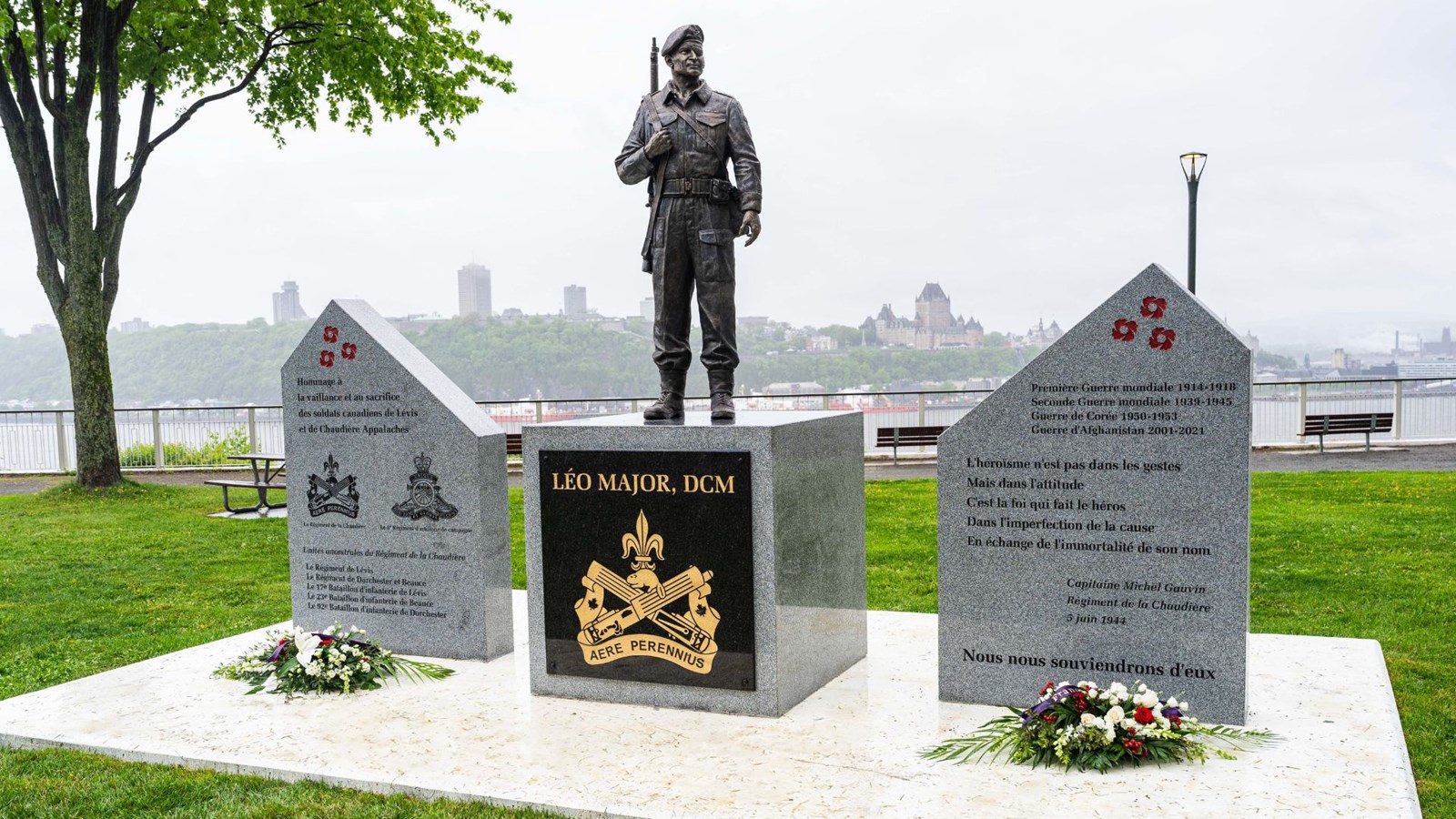 Dévoilement du Monument commémoratif du Souvenir de Lévis