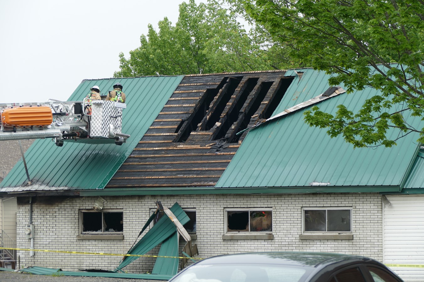 Incendie d'entrepôt à Saint-Georges